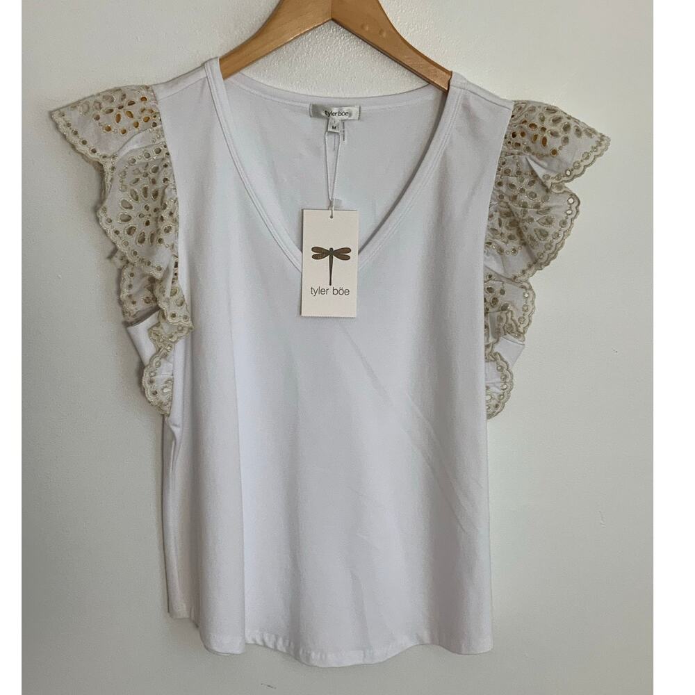Tyler Boe Flutter Sleeve‎ shirt size medium